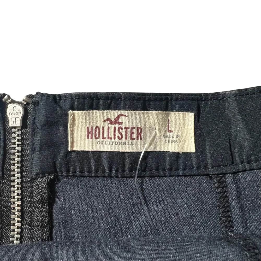Hollister Flat Front Faux Leather Skirt Size L NWT